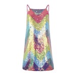 Lola & The Boys Lola & The Boys Sequin Rainbow Wave Tank Dress