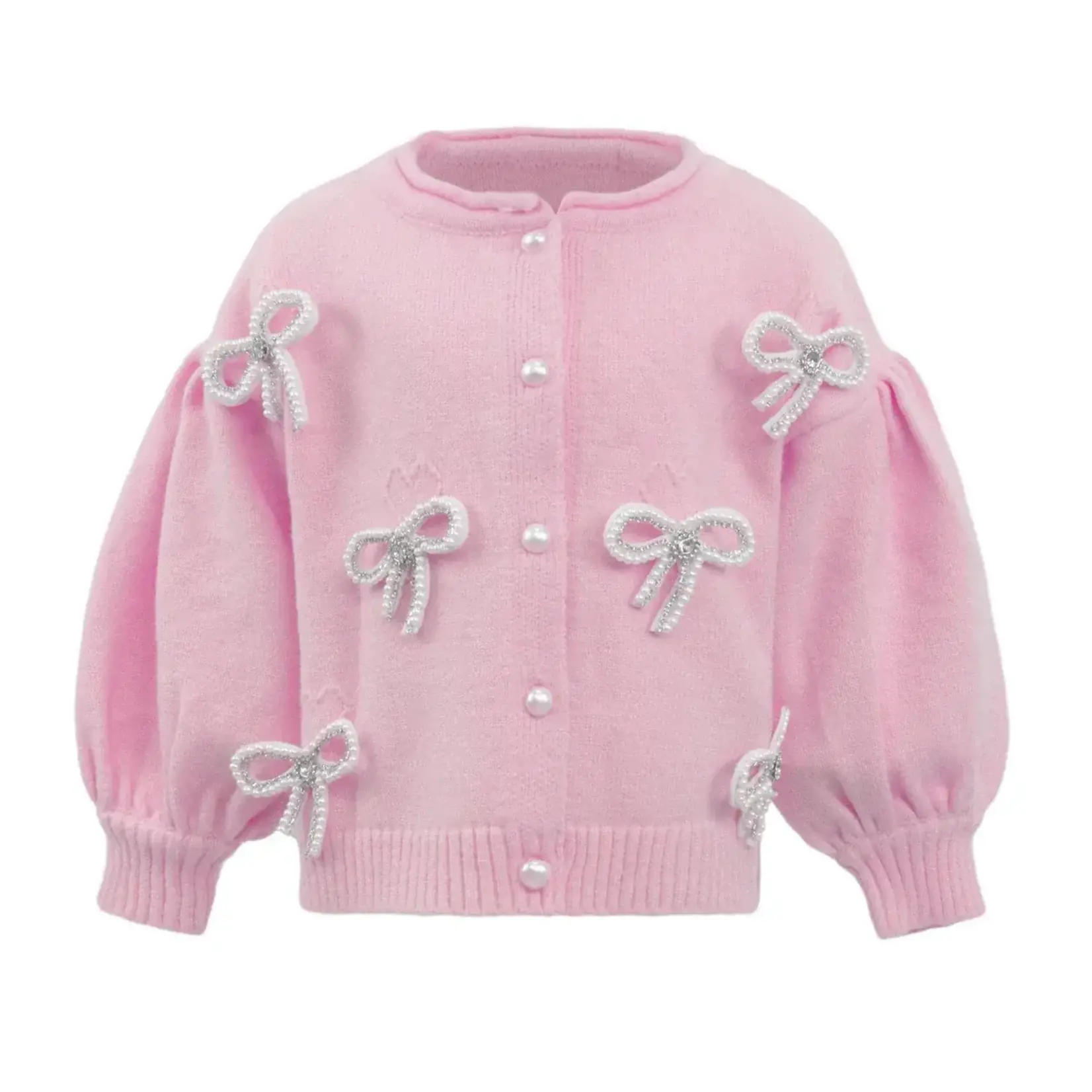Lola & The Boys Lola & The Boys Pearl Bow Cardigan