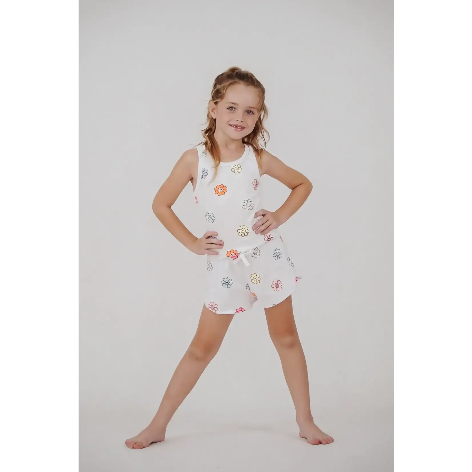 Flowers By Zoe Flowers By Zoe Color Daisy Tank & Short Set