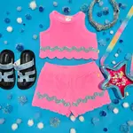Billie Blush Billie Blush Pink Terry Tank Top & Short 2PC Set