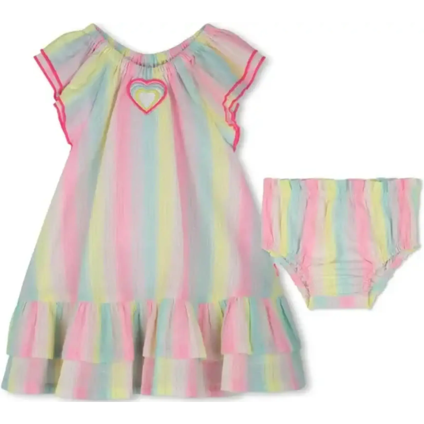 Billie Blush Billie Blush Multicolored Dress And Bloomers Set
