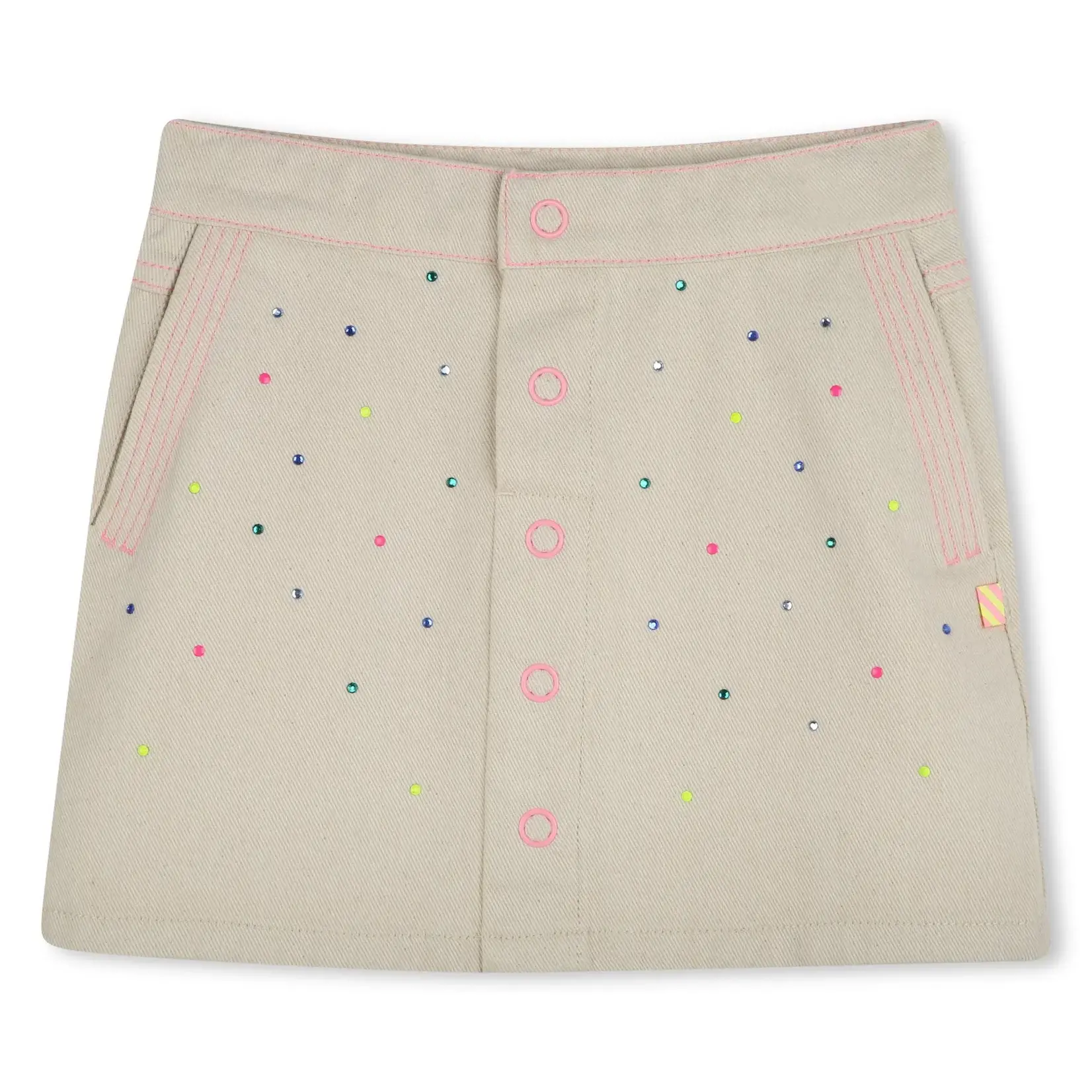 BillieBlush BillieBlush Sand Button Front Skirt
