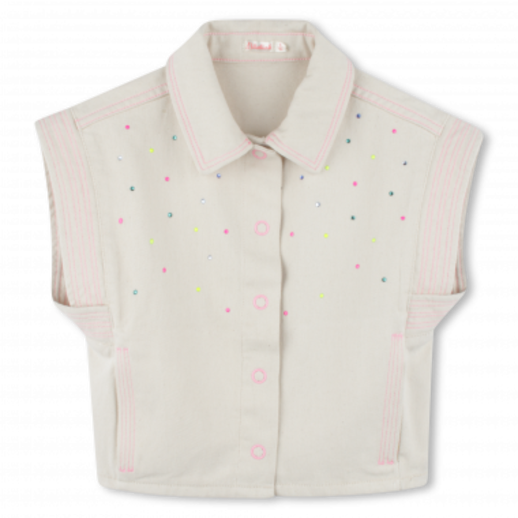 BillieBlush BillieBlush Sand Rainbow Studs Sleeveless Jacket