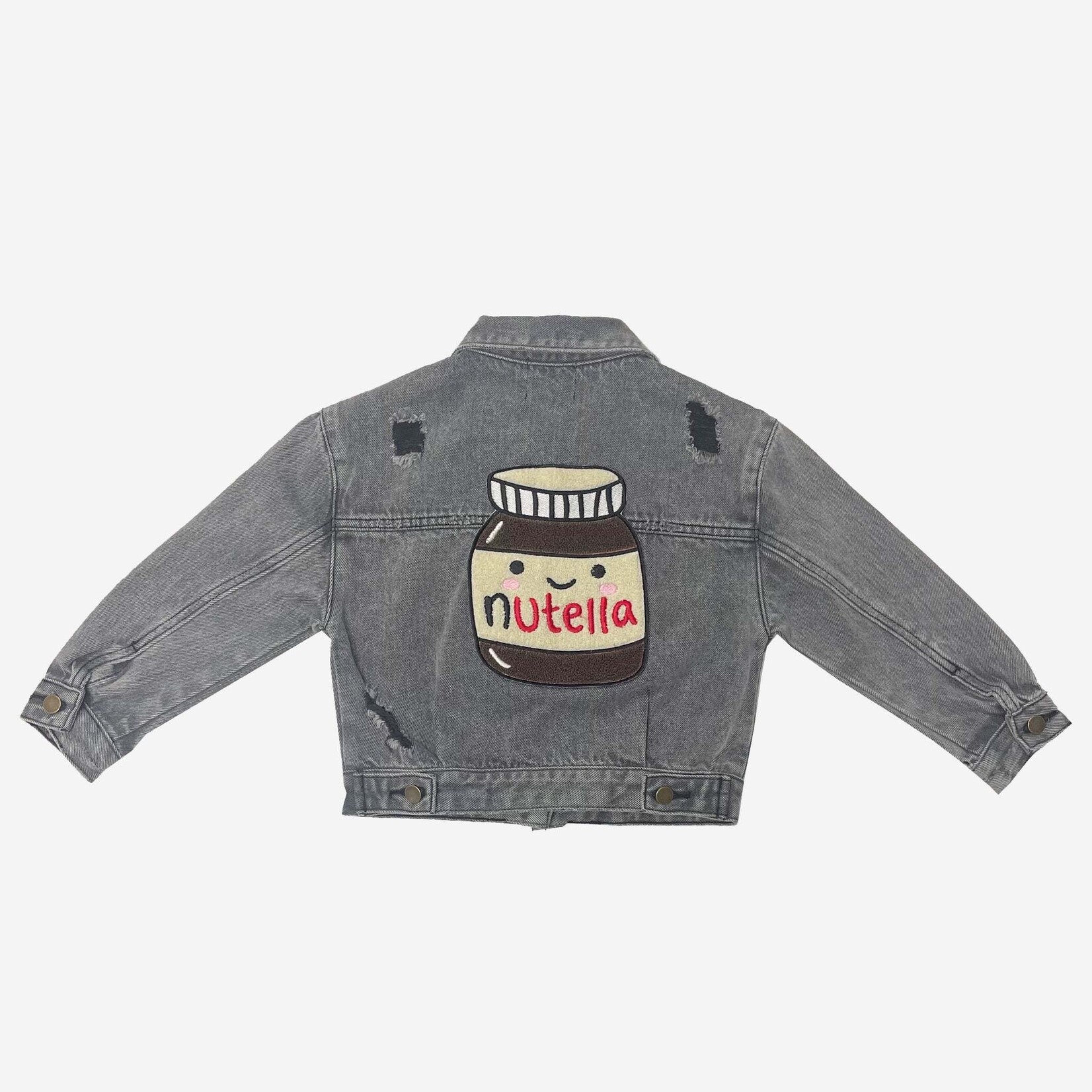 Petite Hailey Petite Hailey Black Patched Denim Jacket