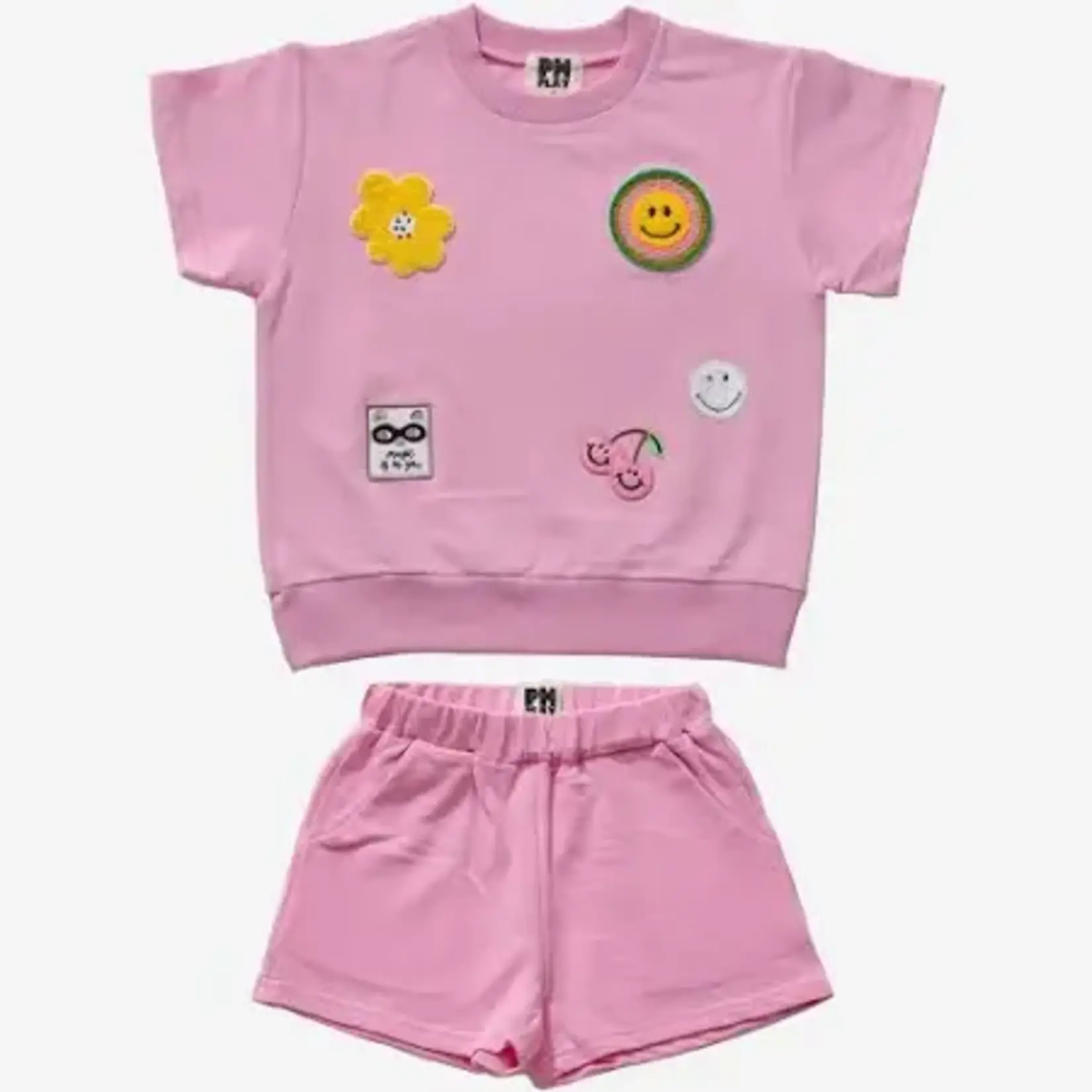 Petite Hailey Petite Hailey Pink Multi Patched Set