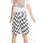 Chaser Chaser White Wavy Check Cozy Knit Beach Short