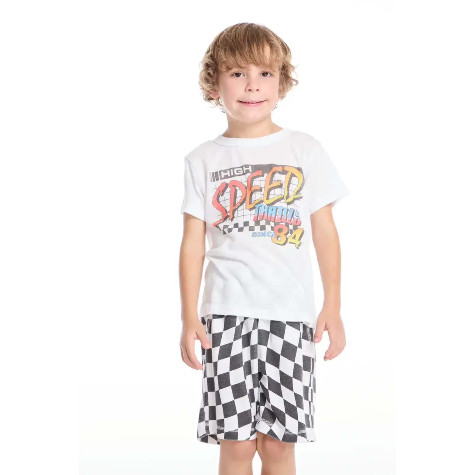 Chaser Chaser White High Speed Thrills Bella Jersey Boys T-Shirt