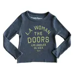 Rowdy Sprout Rowdy Sprout Washed Black Doors LA Woman Girls L/S Thermal Tee