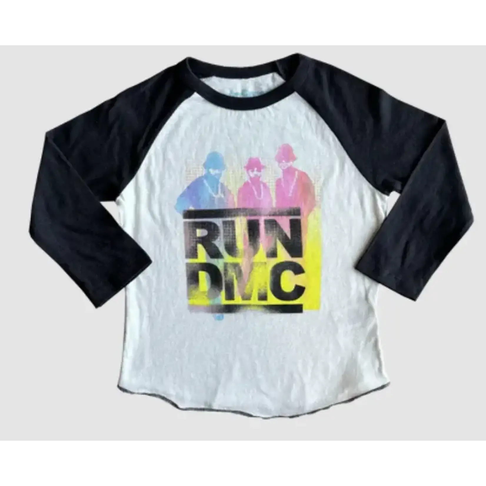 Rowdy Sprout Rowdy Sprout Vintage White/Royal Run Dmc Graffiti Raglan Tee