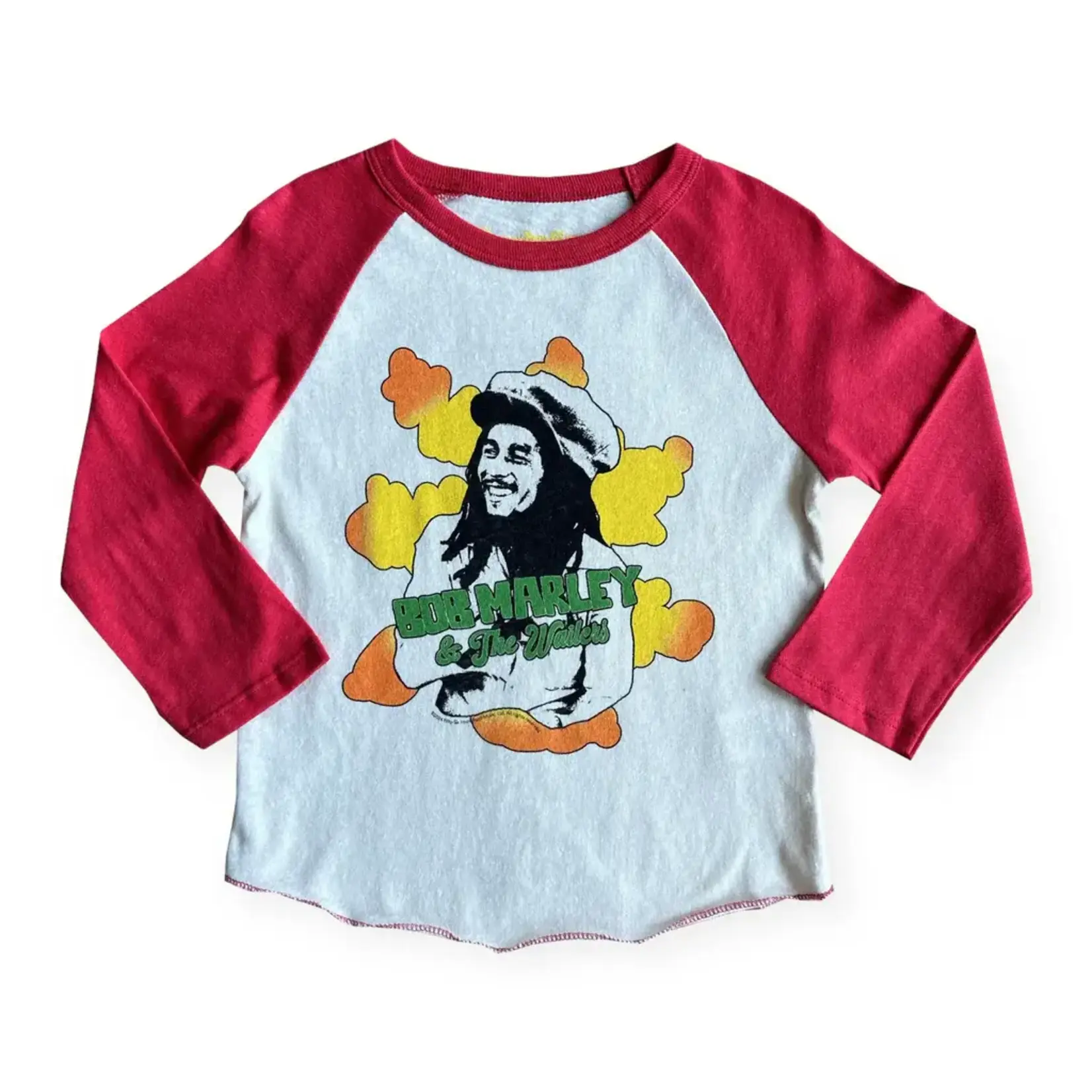 Rowdy Sprout Rowdy Sprout Vintage White/Red Bob Marley Clouds L/S Raglan Tee