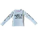 Rowdy Sprout Rowdy Sprout Vintage White Guns N' Roses Was Here L/S Rib Tee