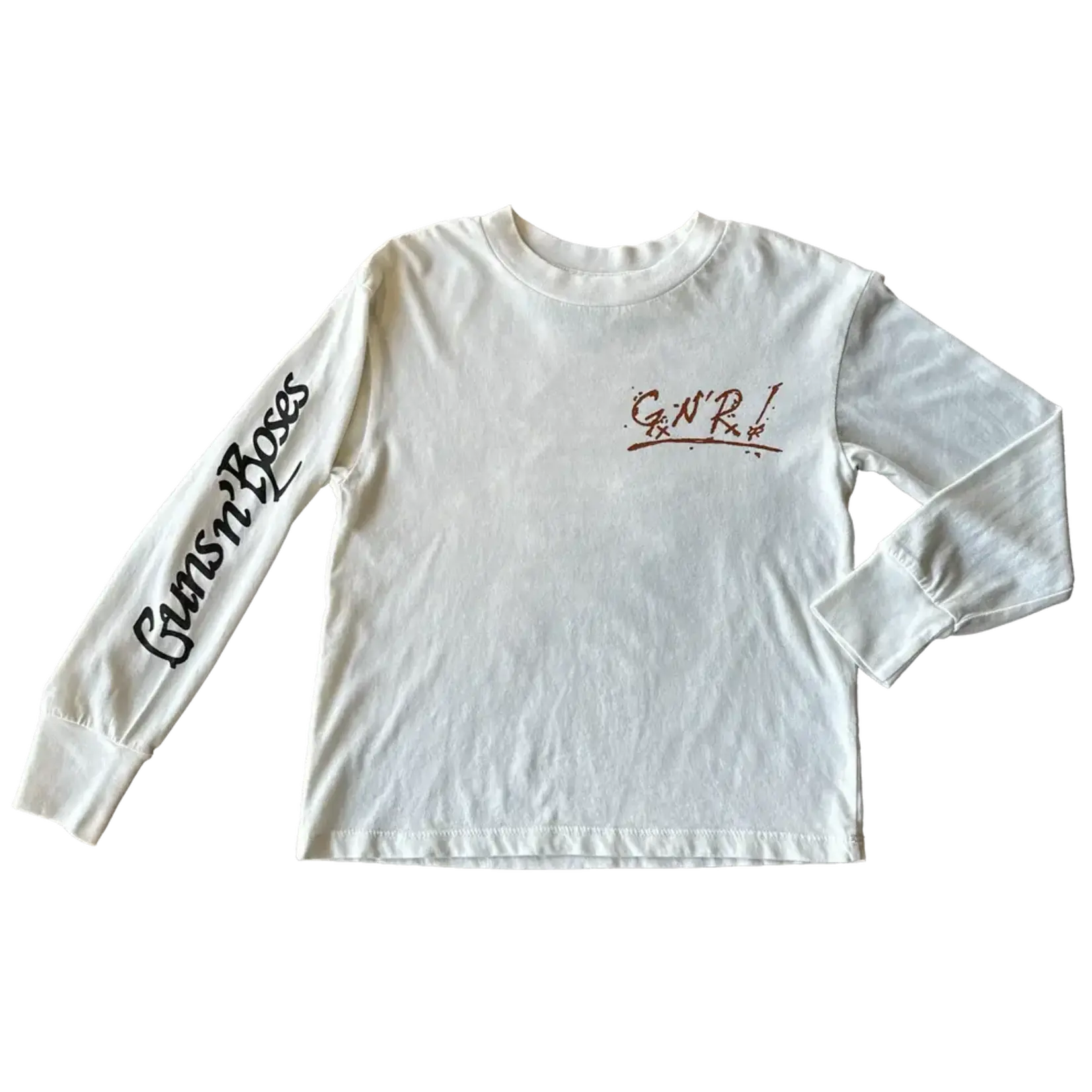 Rowdy Sprout Rowdy Sprout Vintage White Guns N Roses L/S Tee