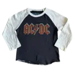 Rowdy Sprout Rowdy Sprout Vintage Black/White ACDC L/S Raglan Tee
