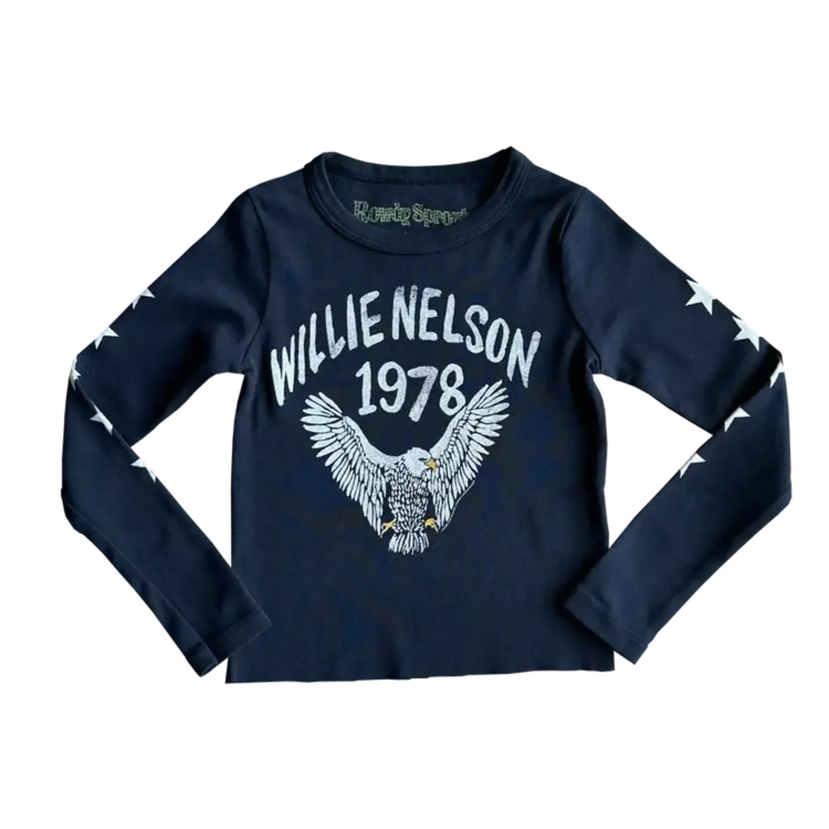 Rowdy Sprout Rowdy Sprout Vintage Black Willie Nelson Eagle L/S Rib Tee