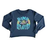 Rowdy Sprout Rowdy Sprout Vintage Black Pink Floyd Planet L/S Not Quite Crop Tee