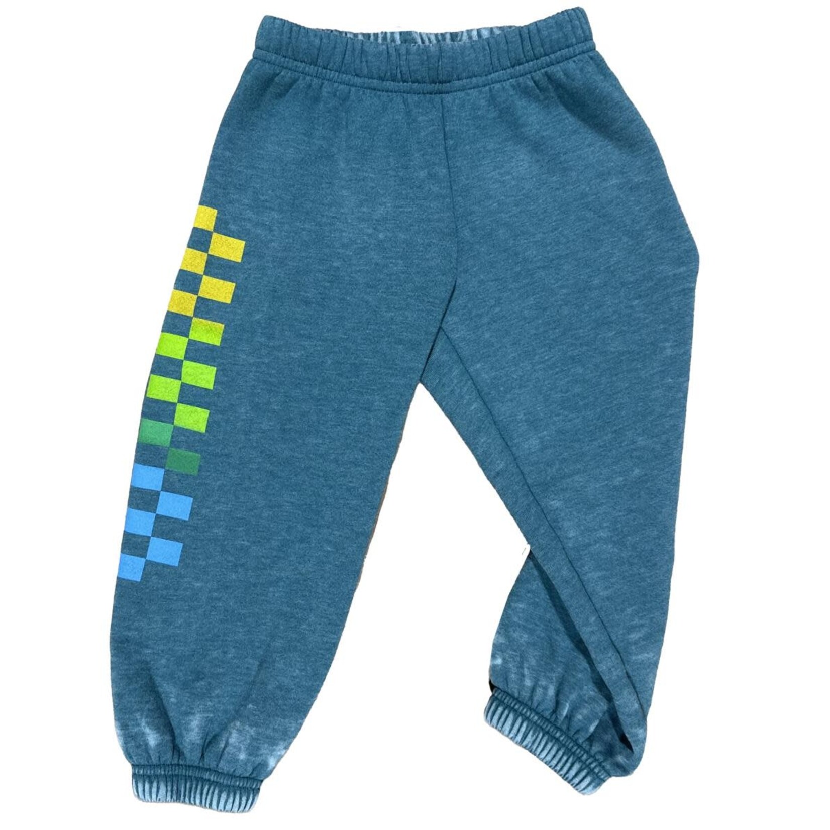 Rowdy Sprout Rowdy Sprout River Green Rainbow Check Green Sweatpant