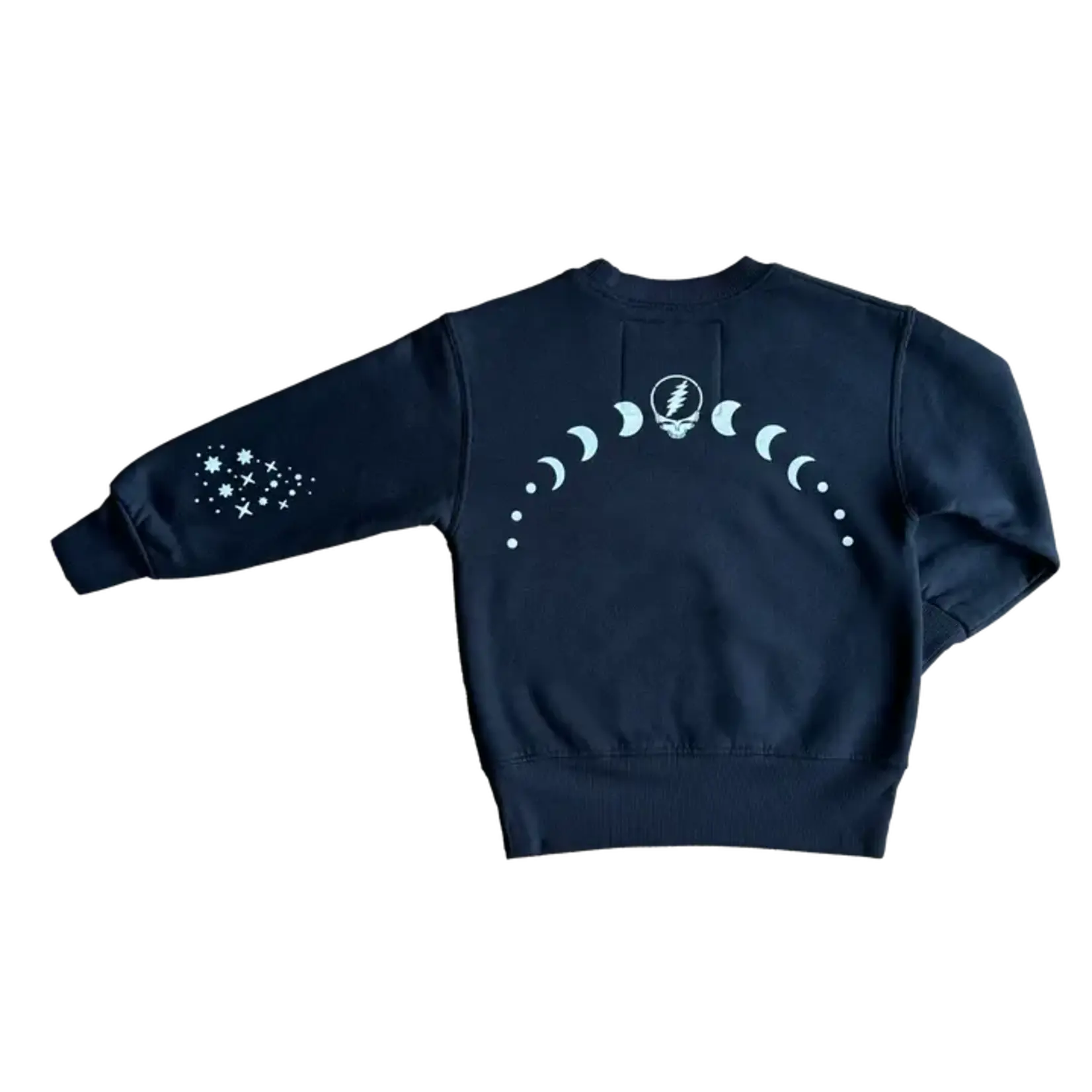 Rowdy Sprout Rowdy Sprout Jet Black Grateful Dead Moons Black Crewneck