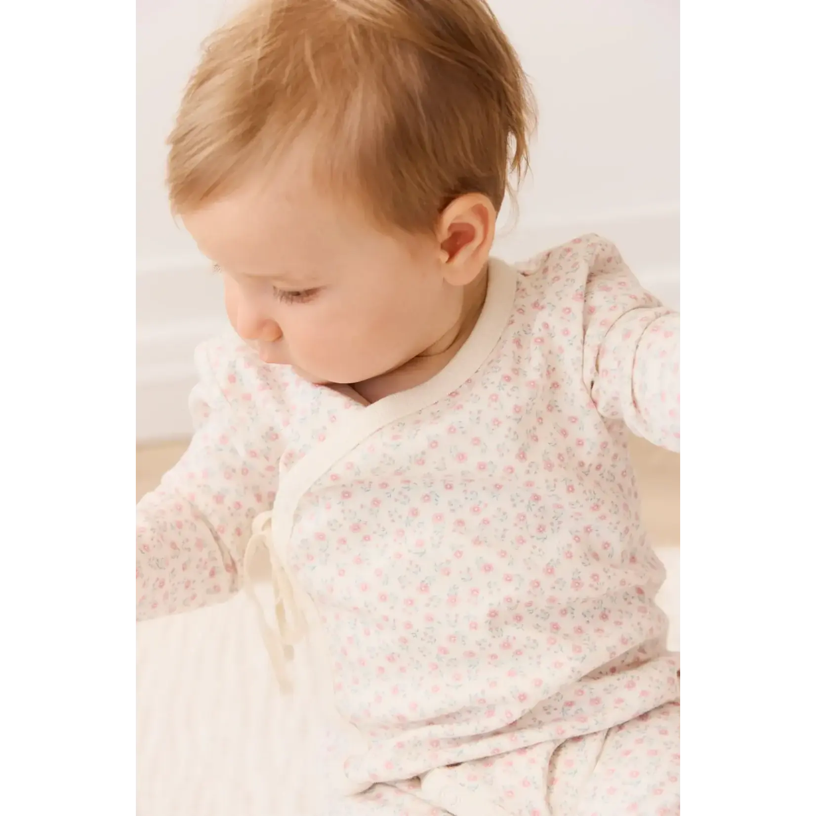 Jamie Kay Jamie Kay Posy Garden Pink Organic Cotton Wrap Onepiece