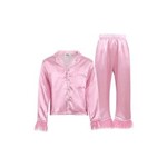 Lola & The Boys Lola & The Boys Pretty in Pink Feather Silk Set