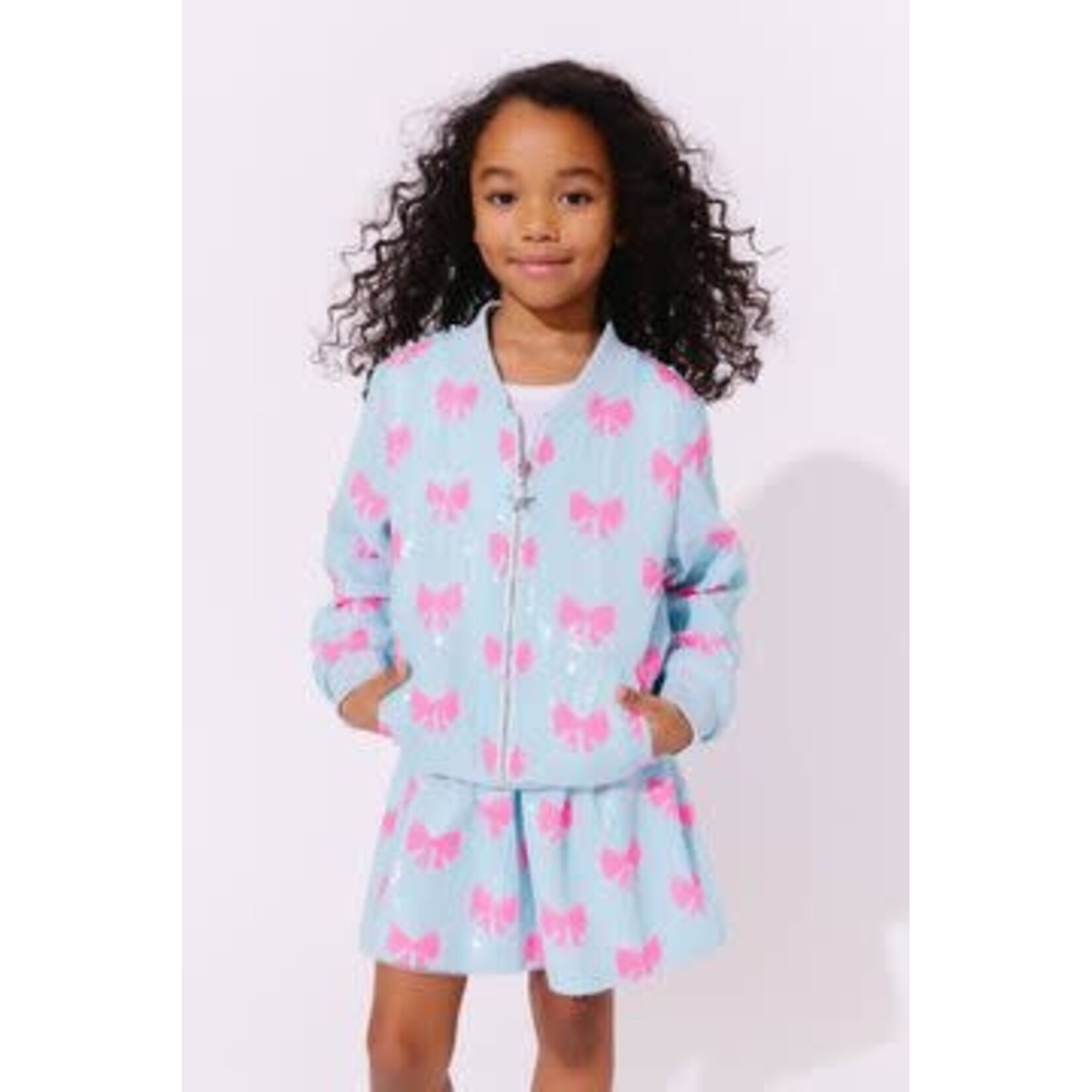 Lola & The Boys Lola & The Boys Pretty in Bows Sequin Bomber