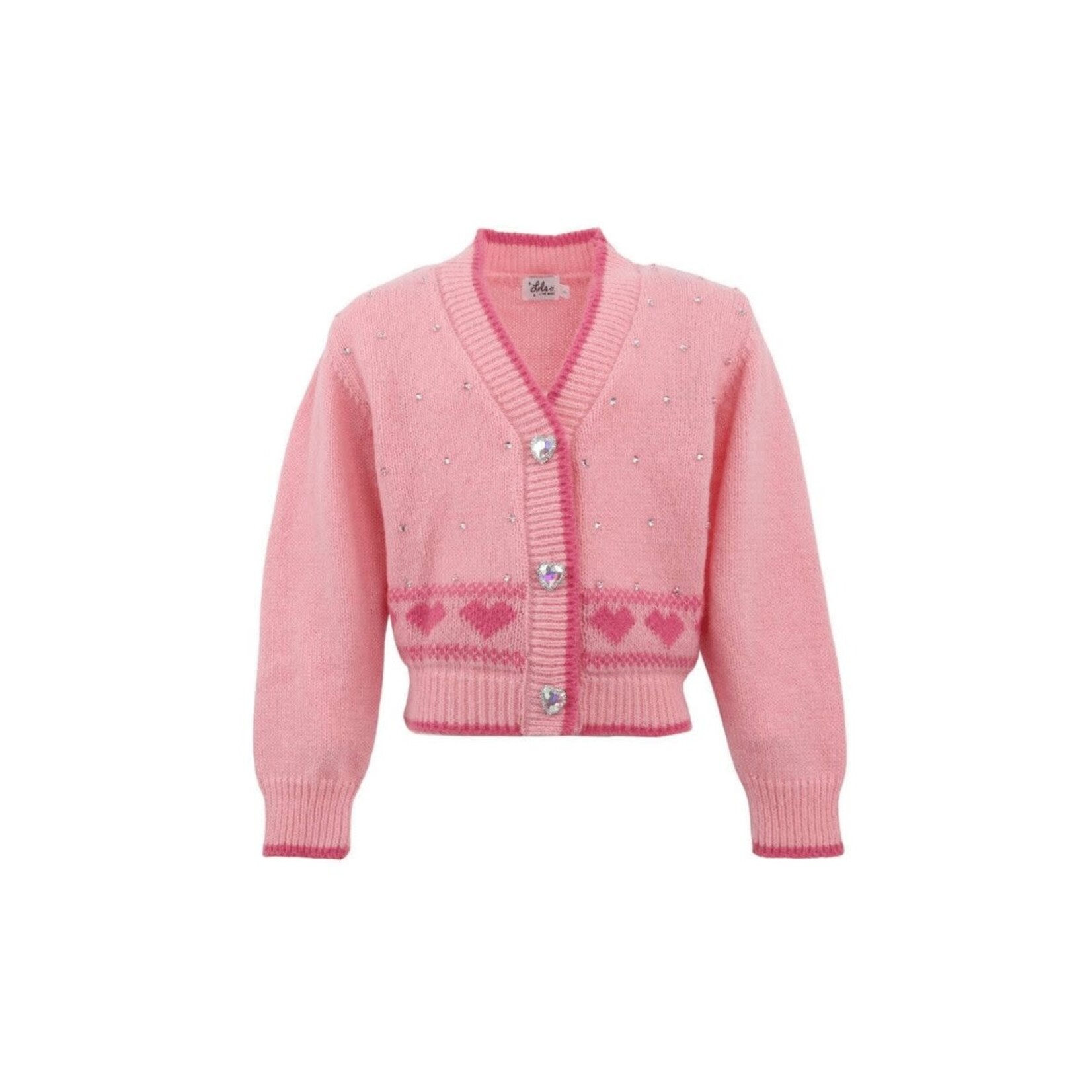 Lola & The Boys Lola & The Boys Pink Sweetheart Cardigan