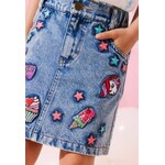 Lola & The Boys Lola & The Boys My Little Pony Patch Denim Skirt