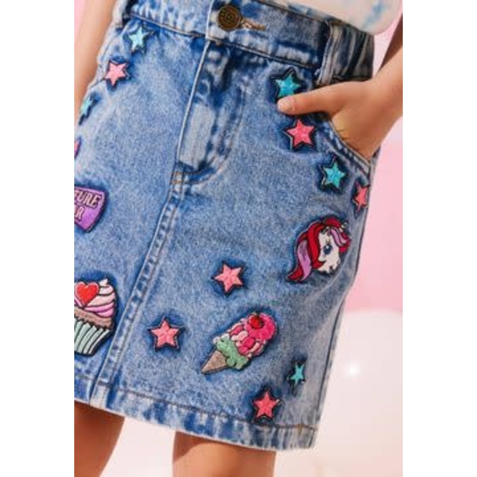 Lola & The Boys Lola & The Boys My Little Pony Patch Denim Skirt