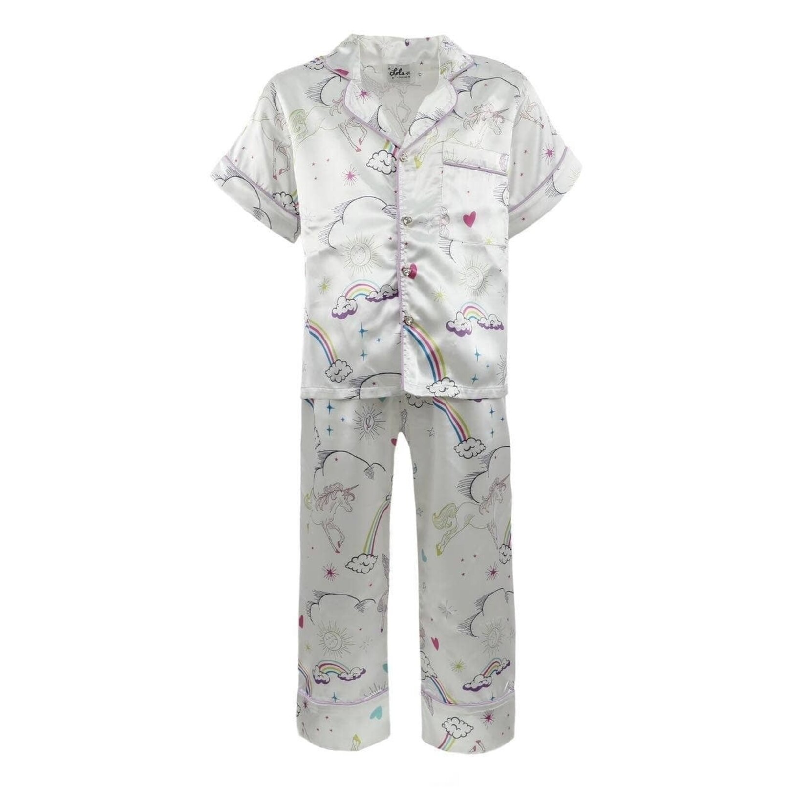Lola & The Boys Lola & The Boys Magic Unicorn Silky Pj Set