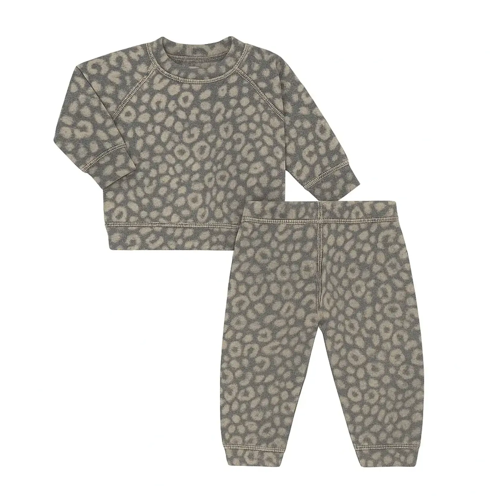 Paige Lauren Paige Lauren Gray/Cream Eco Animal Hacci Loungewear Sets