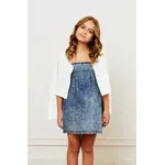 Theme Theme White Tali Puff Heart Cardigan