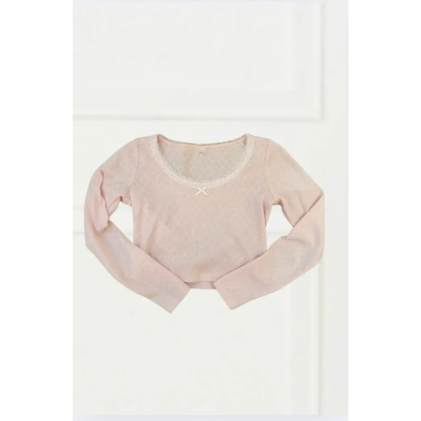 Theme Theme Jax Light Pink Heart Pointelle L/S Top