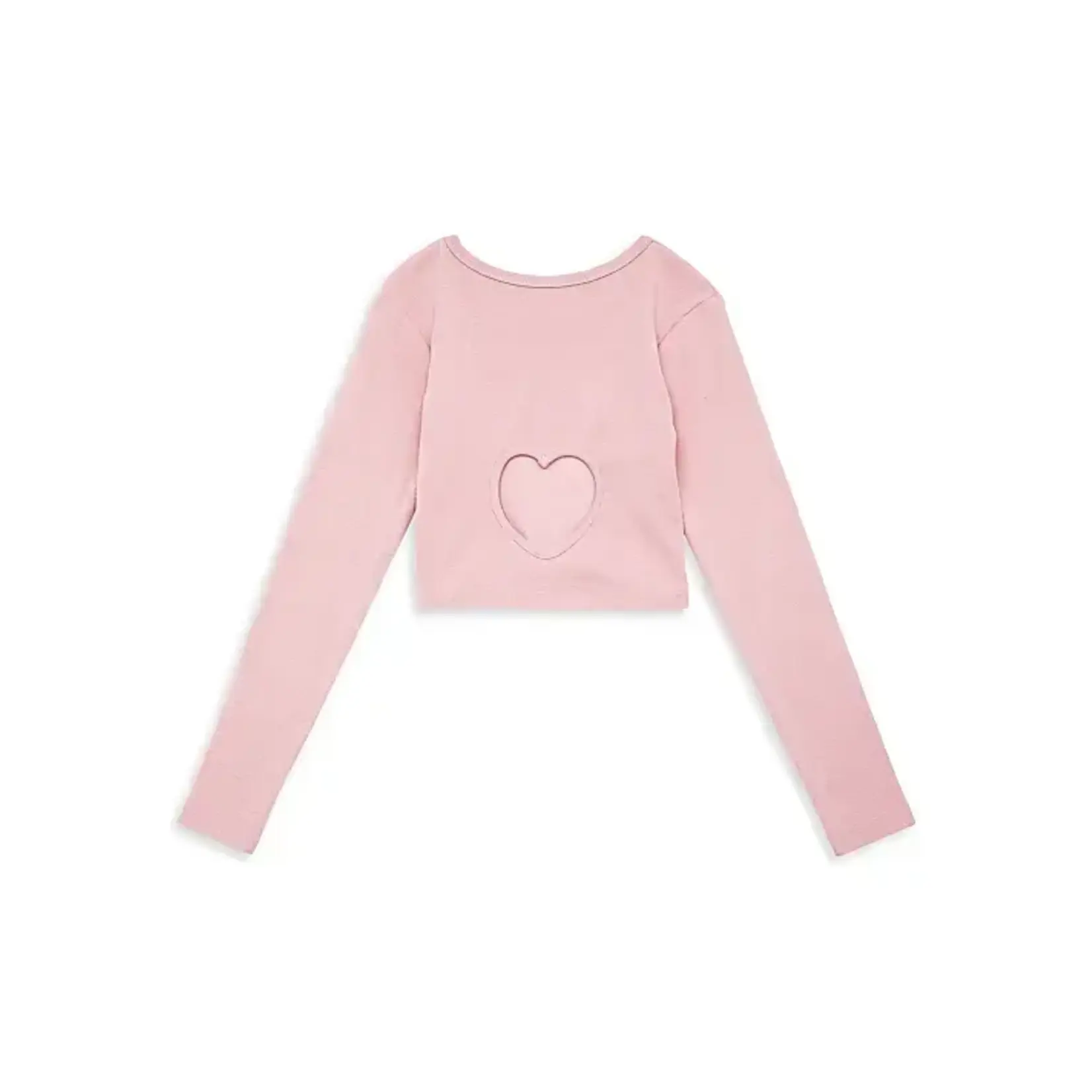 Theme Theme Ballet Pink Sloane Ballet Pink L/S Heart Back Top