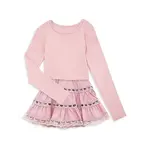 Theme Theme Ballet Pink Sofia heart Bow Lace Mini Skirt
