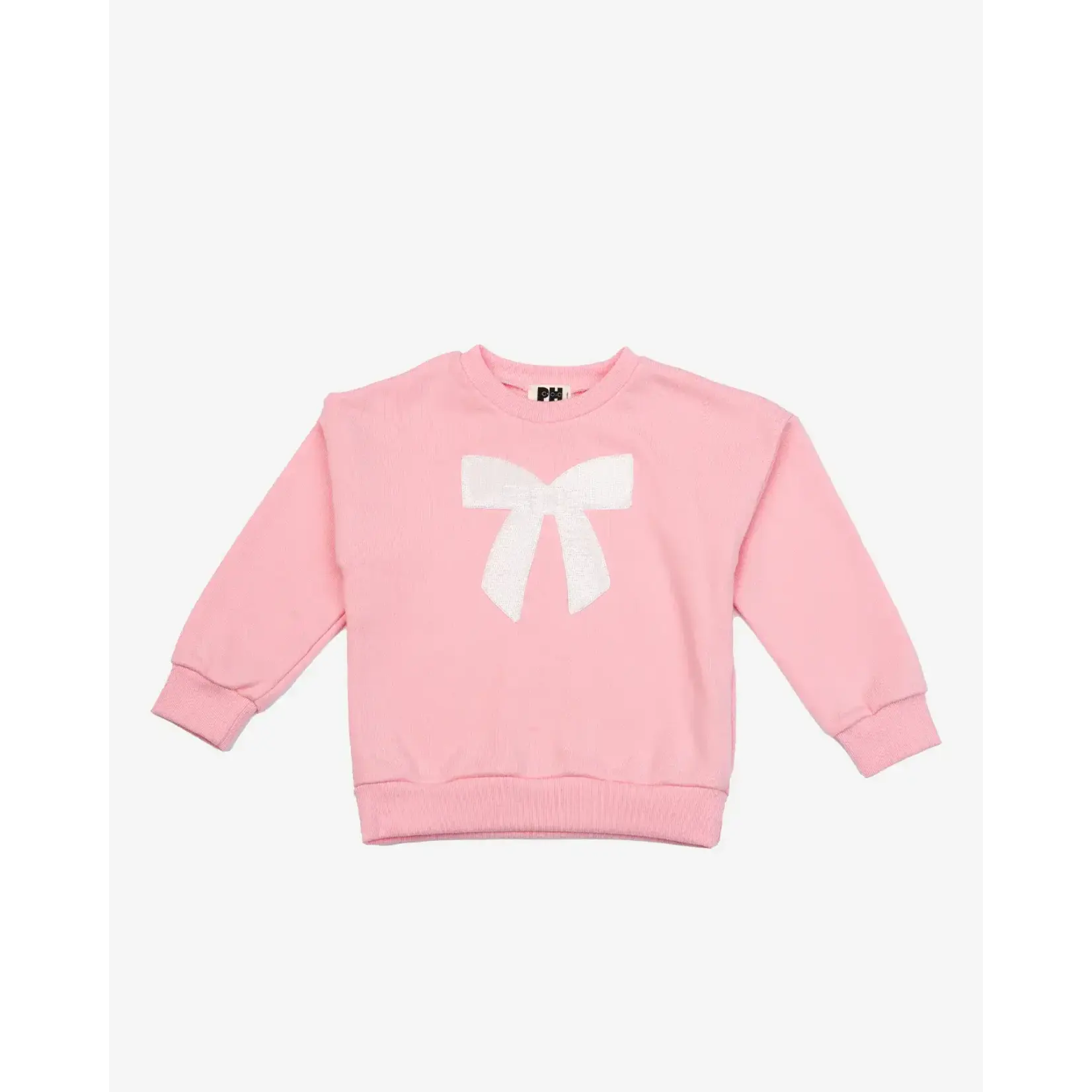 Petite Hailey Petite Hailey Pink LuLu Bow Sweatshirt And Sweatpants Set