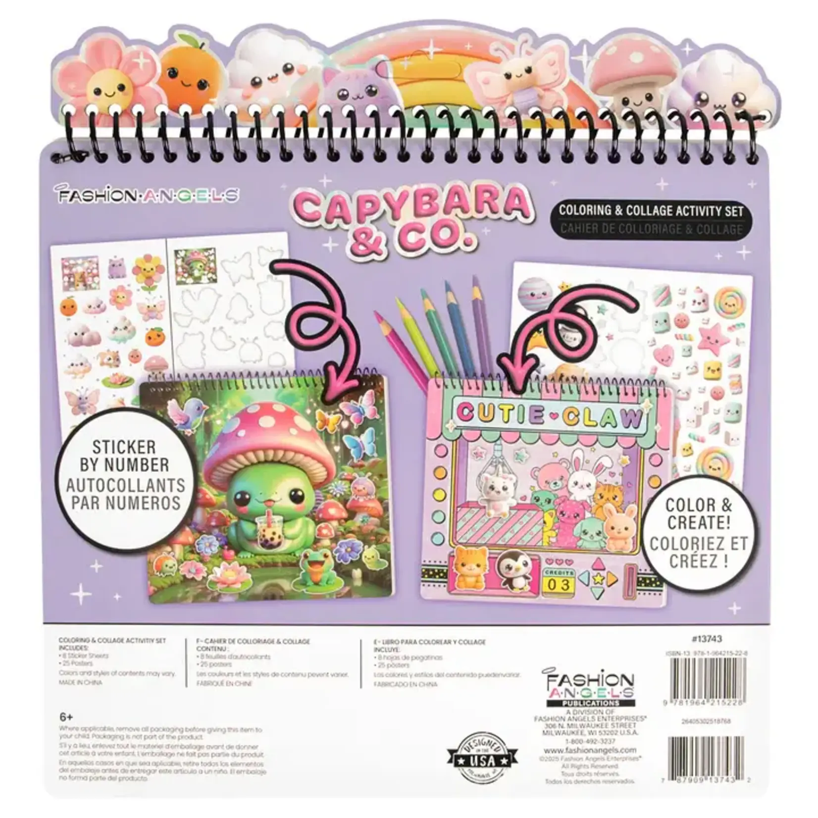 Fashion Angels Fashion Angels Capybara & Co Sticker & Coloring Set