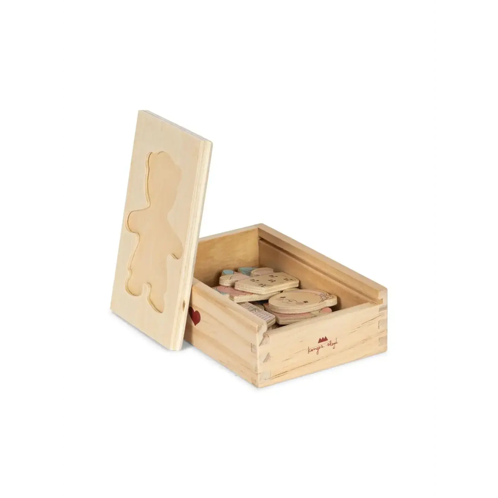 Konges Slojd Konges Slojd Dusty Pink Wooden Teddy Dress Up Puzz