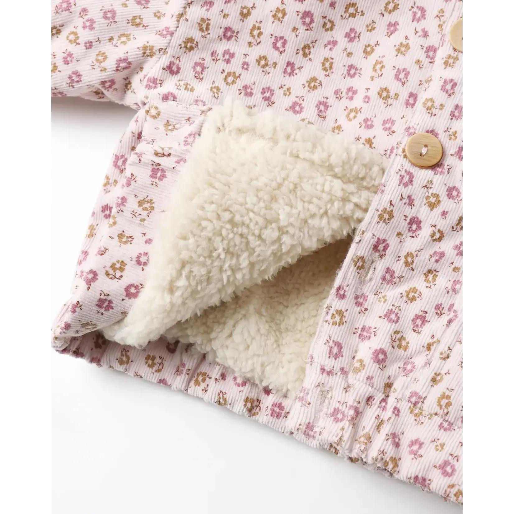 Quincy Mae Quincy Mae Wildflowers Corduroy Hooded Jacket