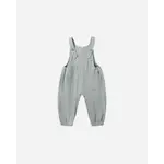 Quincy Mae Quincy Mae Steel Blue Baby Overall W/ Moon L/S Raglan
