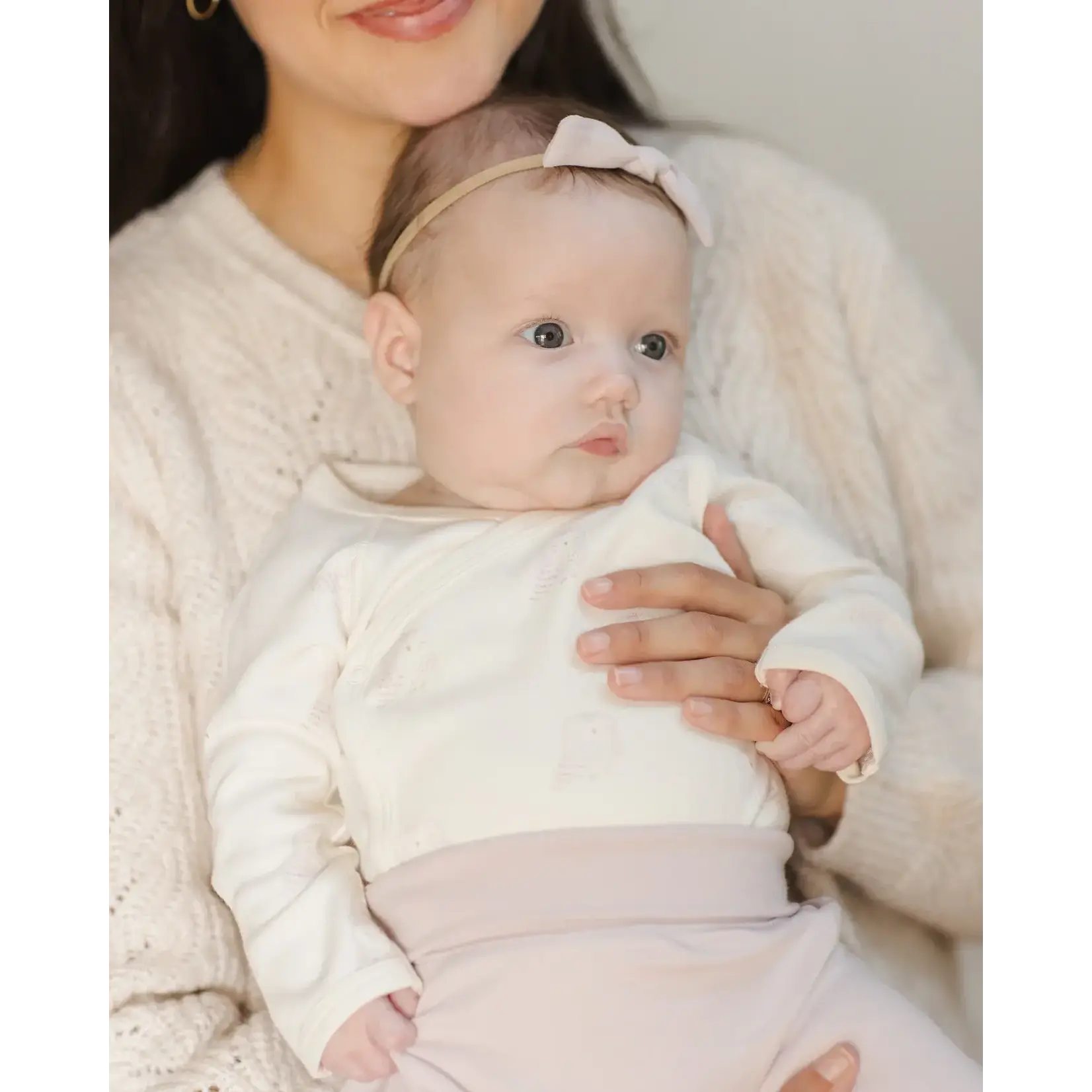 Quincy Mae Quincy Mae Snow Owls Side Snap Bodysuit + Pant Set