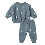 Quincy Mae Quincy Mae Silver Moons Relaxed Fleece Sweatshirt And Sweatpant Set