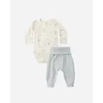 Quincy Mae Quincy Mae Polar Bears Side Snap Bodysuit And Pant Set