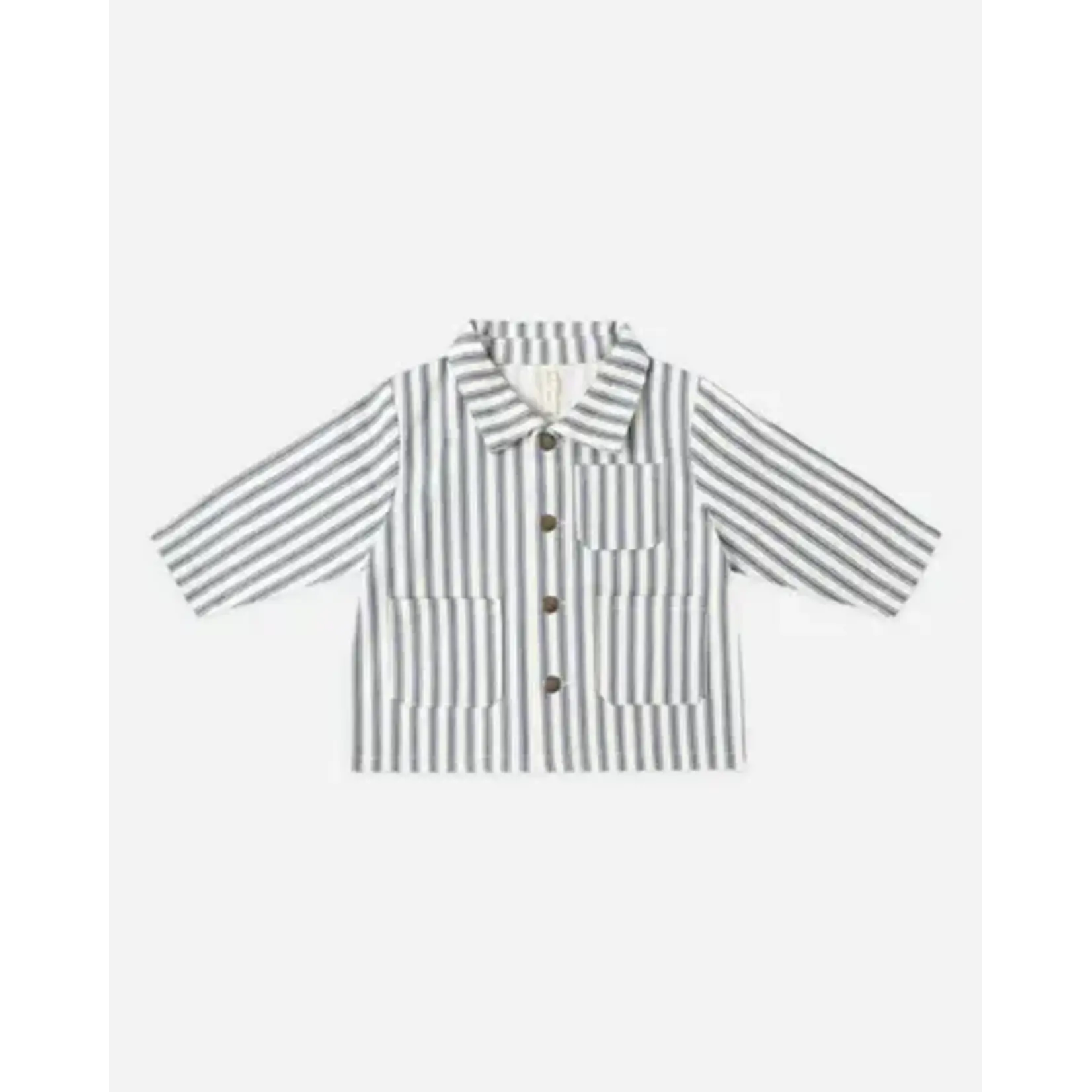 Quincy Mae Quincy Mae Ocean Pinstripe Utility Jacket And Pant Set