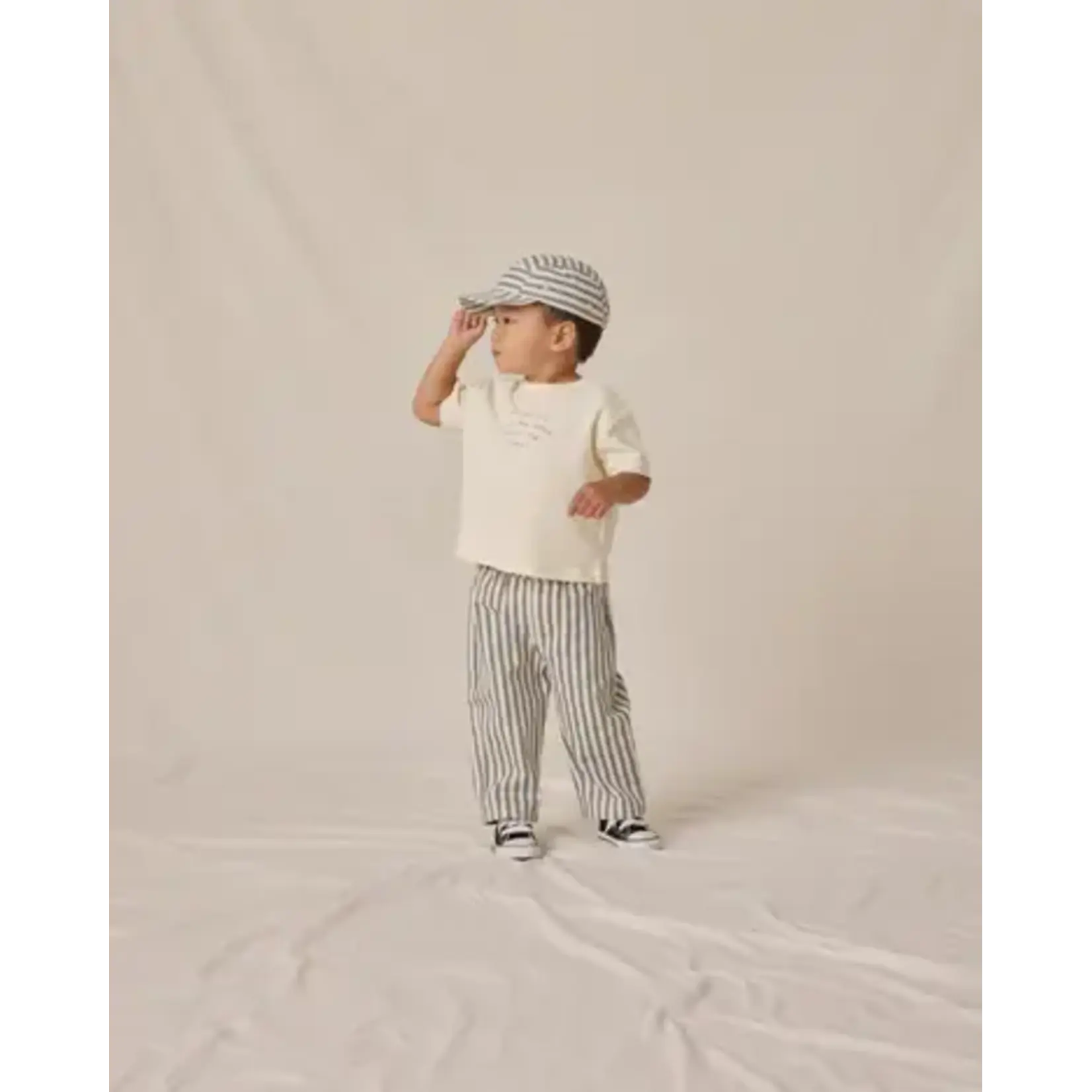 Quincy Mae Quincy Mae Ocean Pinstripe Utility Jacket And Pant Set