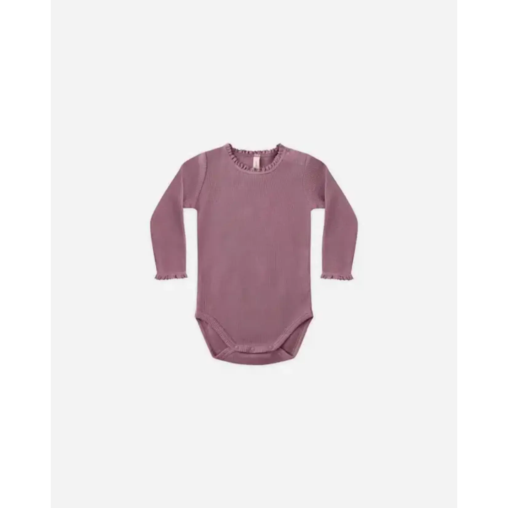 Quincy Mae Quincy Mae Mulberry Waffle L/S Bodysuit And Wildflower Maisie Overall