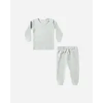 Quincy Mae Quincy Mae Ice Blue Waffle Top + Pant Set