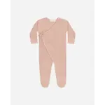 Quincy Mae Quincy Mae Heathered Rose Wrap Knit Footie