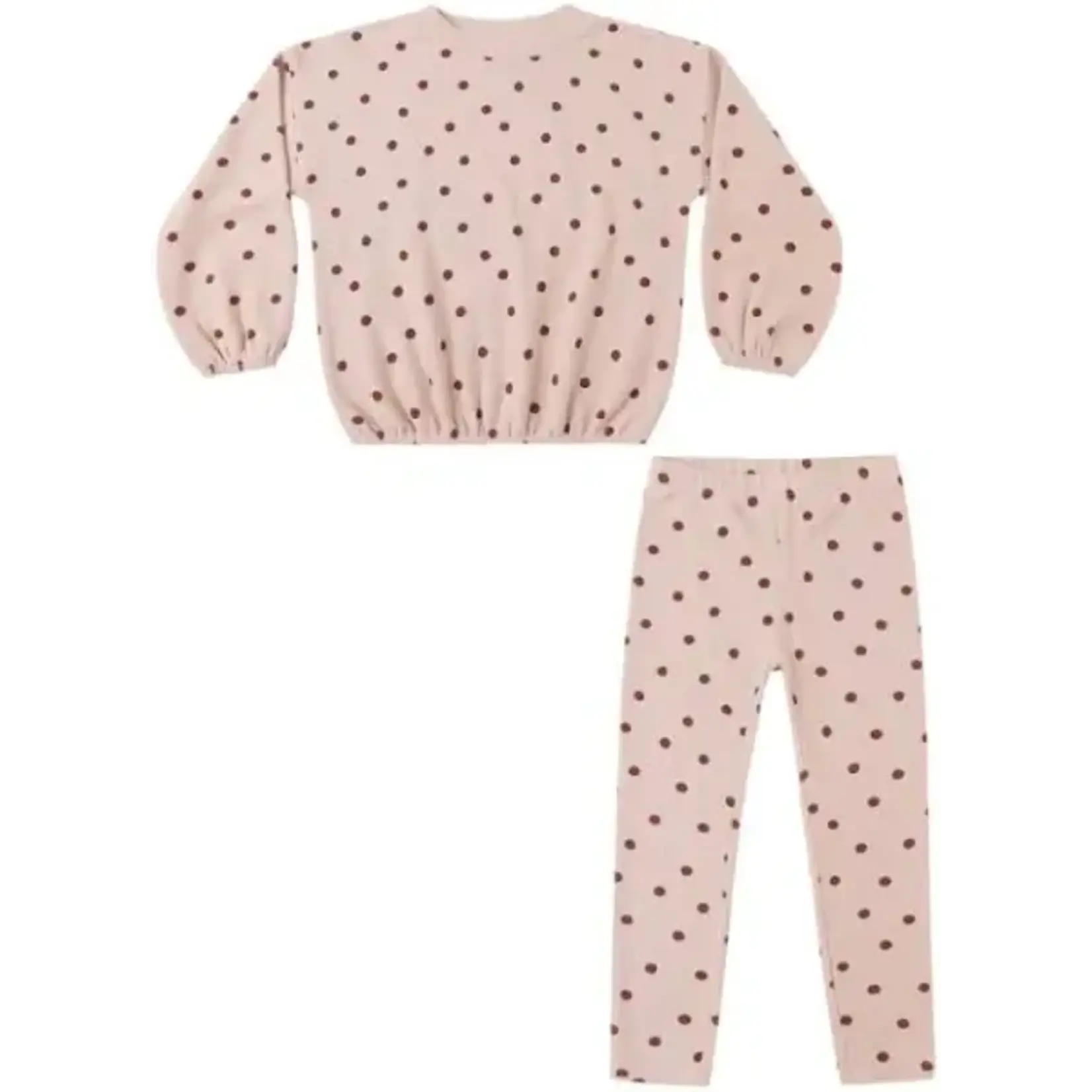 Rylee + Cru Rylee +Cru Polka Dot Spongey Knit Set