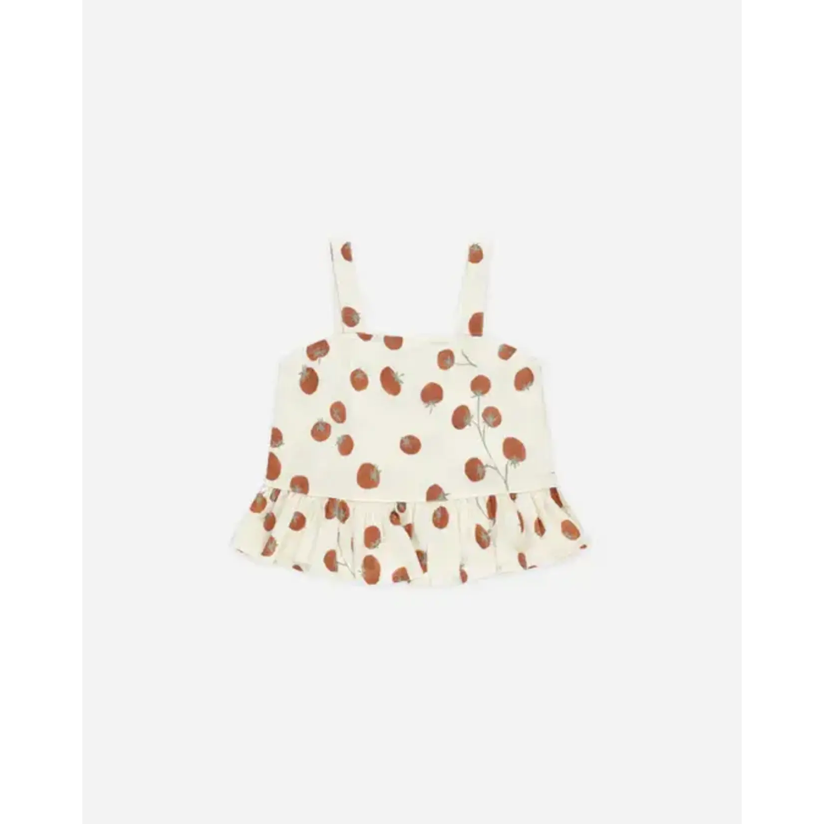 Rylee + Cru Rylee + Cru Tomatoes Cropped Peplum Tank And Tiered Midi Skirt Set