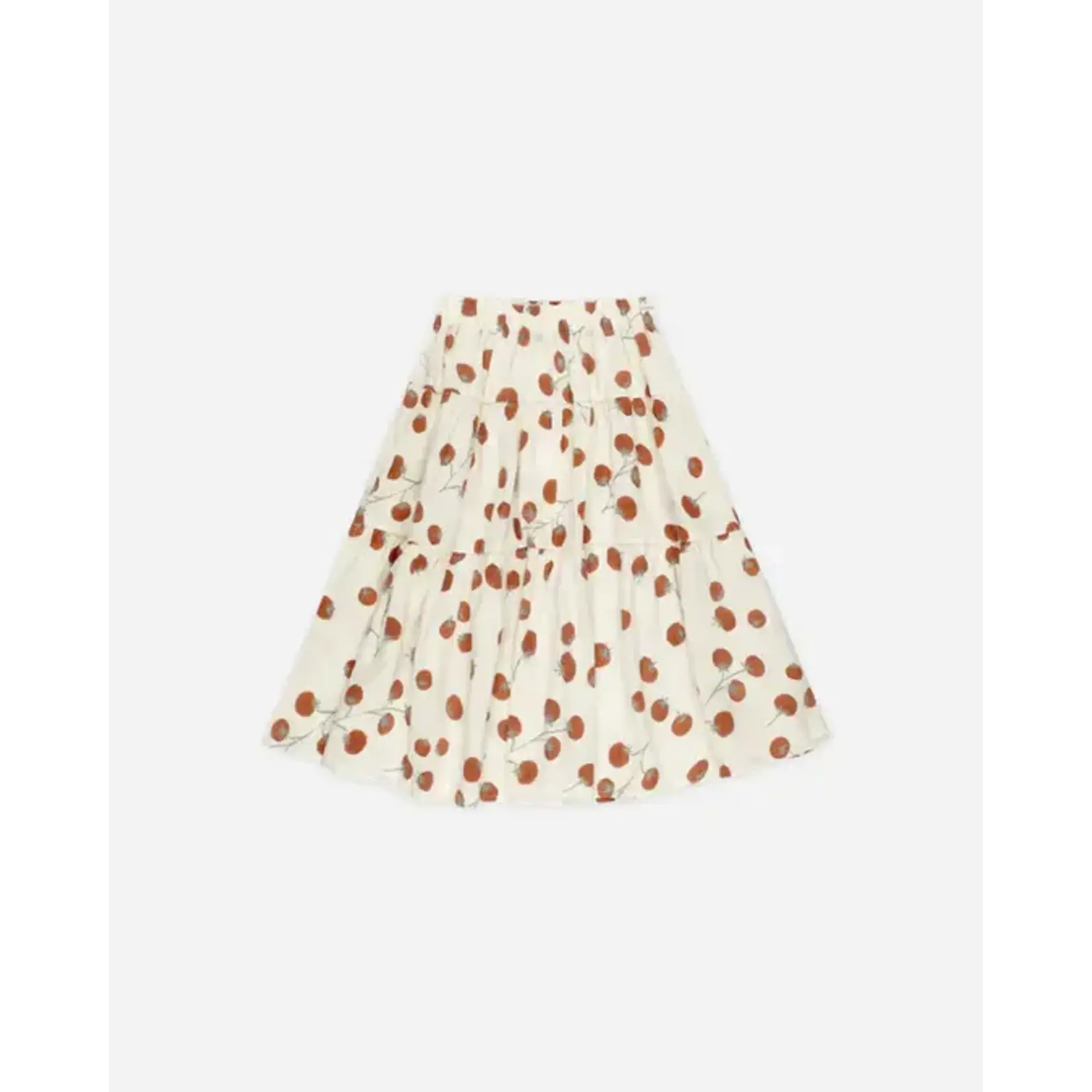 Rylee + Cru Rylee + Cru Tomatoes Cropped Peplum Tank And Tiered Midi Skirt Set