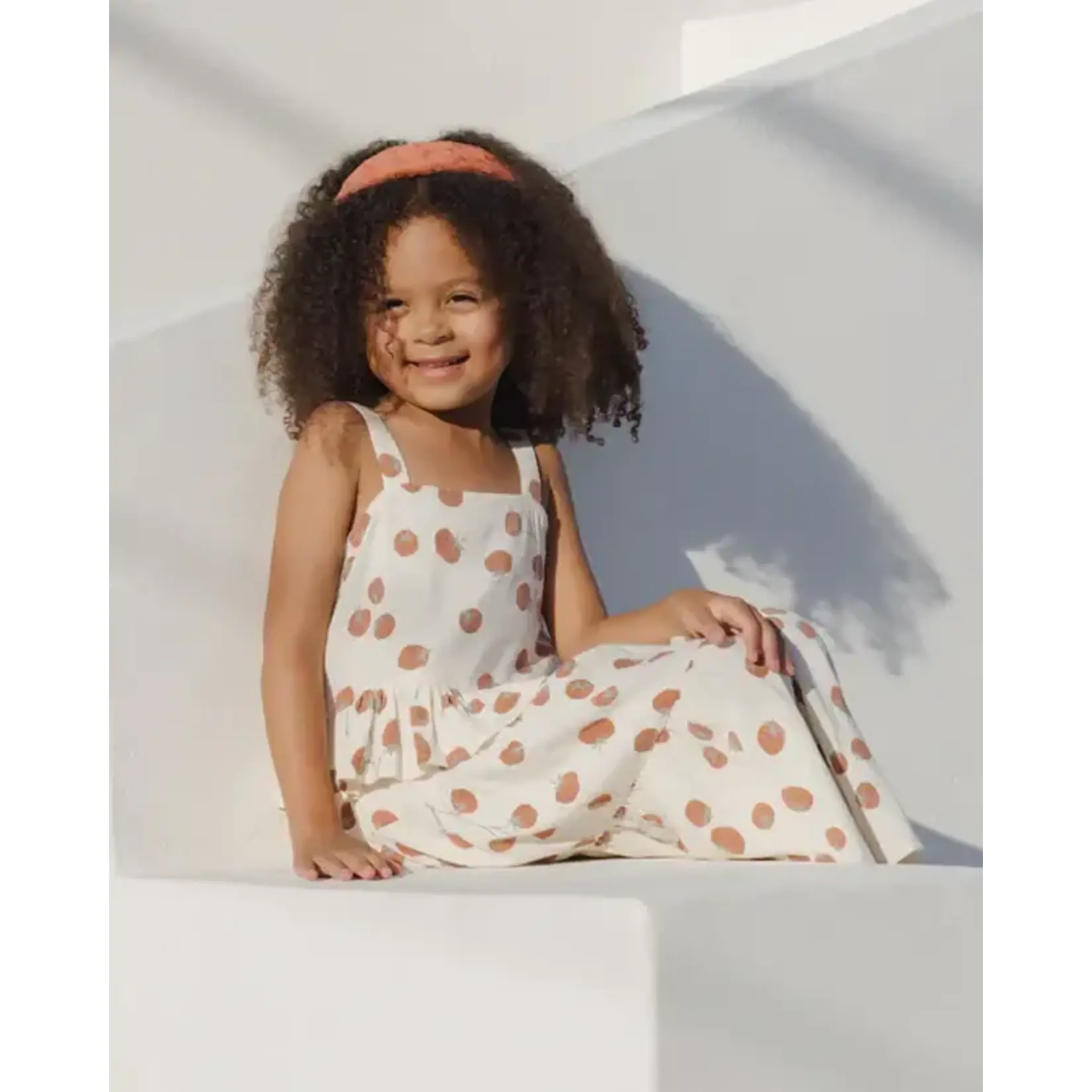 Rylee + Cru Rylee + Cru Tomatoes Cropped Peplum Tank And Tiered Midi Skirt Set